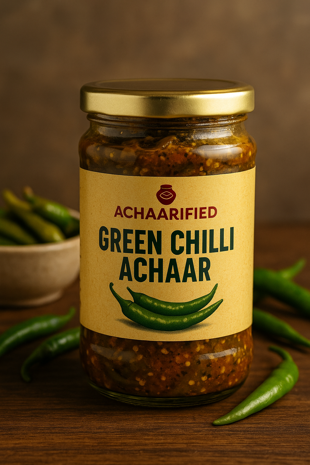 Spicy Green Chilli Achaar