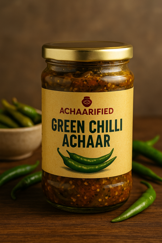 Spicy Green Chilli Achaar